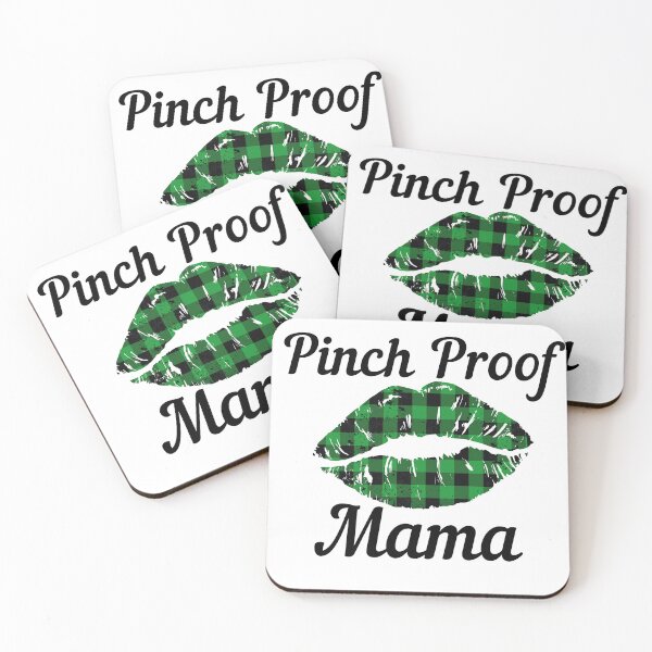 Item preview, Buffalo Plaid Lips, Pinch Proof Mama, Funny St. Patrick's Day Celebrations designed and sold by Auntieck.