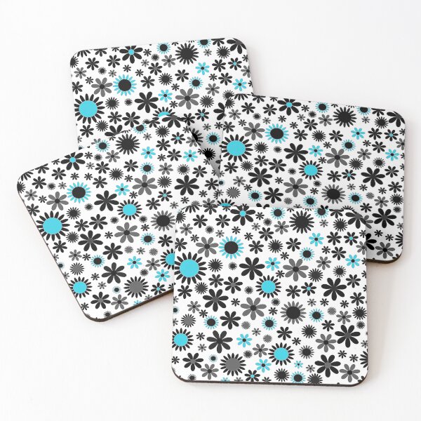 Item preview, Black and Blue Floral Pattern designed and sold by RyanCaudell.