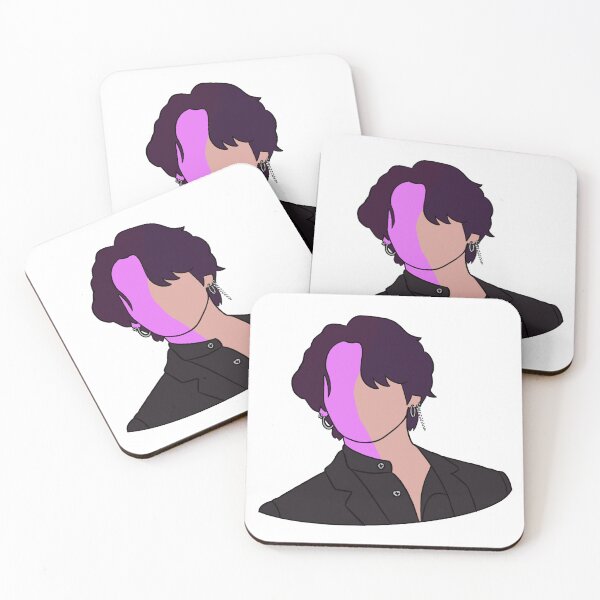 Item preview, Purple & Pink Long Hair Jungkook designed and sold by morgonzobeanart.