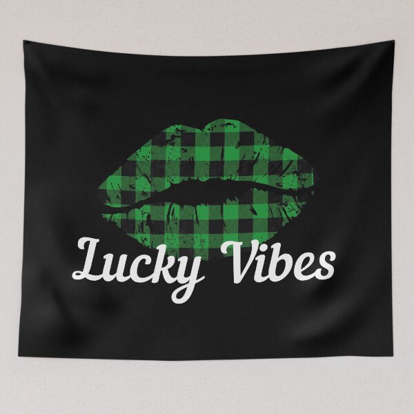 Item preview, Buffalo Plaid Lips, Lucky Vibes, Funny St. Patrick's Day Celebrations designed and sold by Auntieck.