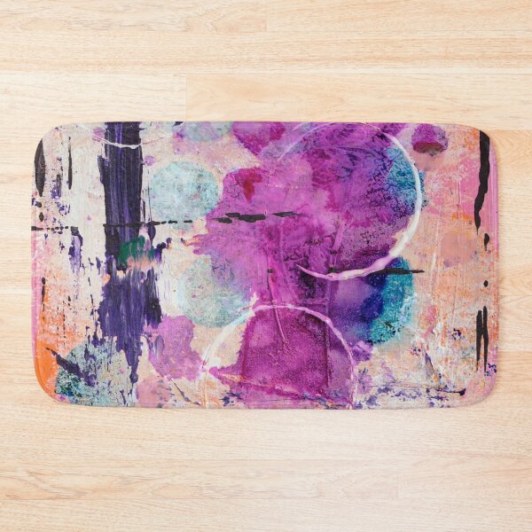 Item preview, OUT OF THIS WORLD 2 Abstract, Modern, Circles, Lines, Purple, Pink, Blue designed and sold by KATHLEEN TENNANT ART.
