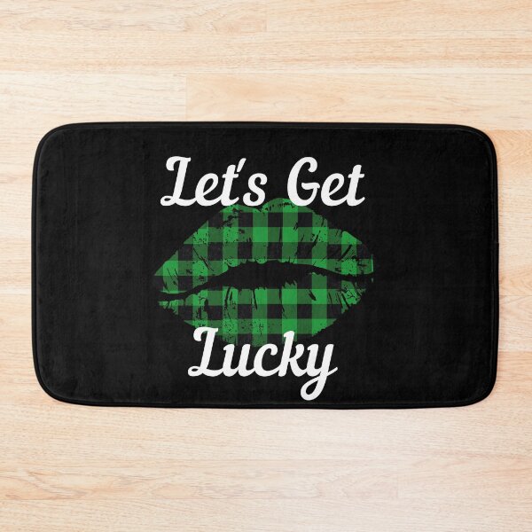Item preview, Buffalo Plaid Lips, Let's Get Lucky, Funny St. Patrick's Day Celebrations designed and sold by Auntieck.