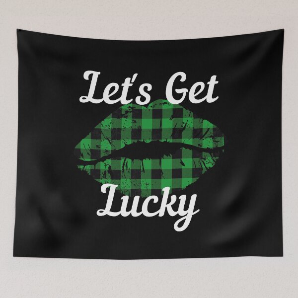 Item preview, Buffalo Plaid Lips, Let's Get Lucky, Funny St. Patrick's Day Celebrations designed and sold by Auntieck.