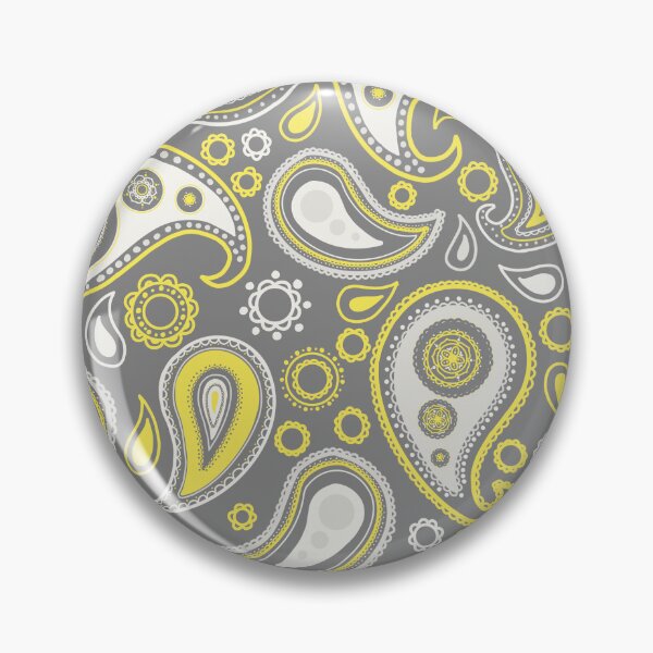 Item preview, Yellow and grey paisley pattern   designed and sold by -Lily-Anne-.