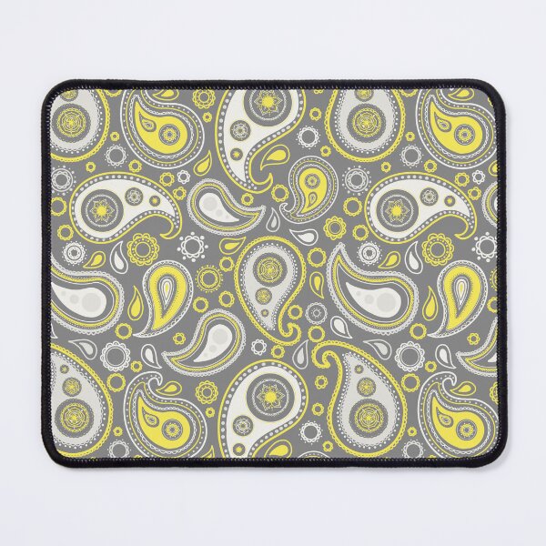 Item preview, Yellow and grey paisley pattern   designed and sold by -Lily-Anne-.