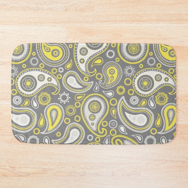 Item preview, Yellow and grey paisley pattern   designed and sold by -Lily-Anne-.