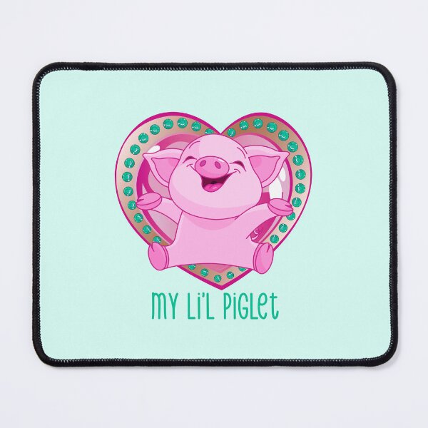 Item preview, My Li’l Piglet (Pink/Aqua on Aqua) designed and sold by PawsitiveMum.