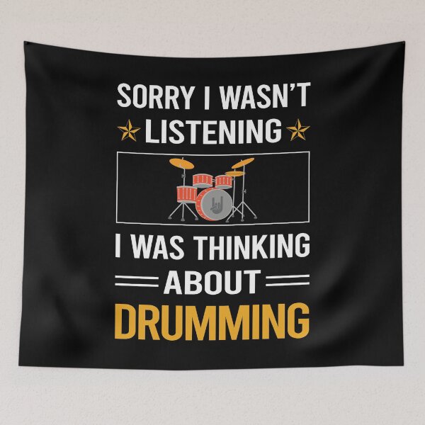 Item preview, Funny Listening Drumming Drummer Drum Drums designed and sold by fatherbarliman.