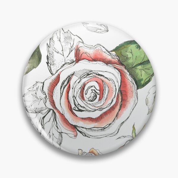 Item preview, Modern classic red rose flower pattern designed and sold by Cordelias-Curio.