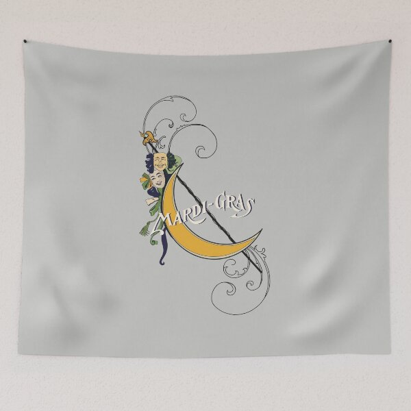 Item preview, Mardi Gras masks, moon and fleur designed and sold by I Am Skye With An E.
