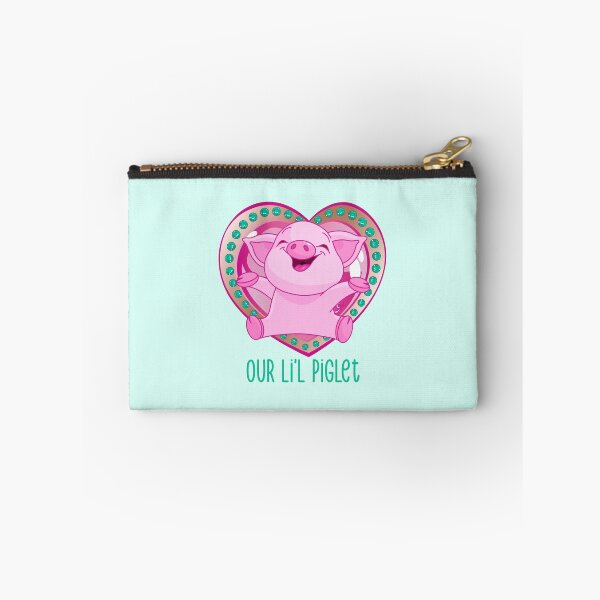 Item preview, Our Li’l Piglet (Pink/Aqua on Aqua) designed and sold by PawsitiveMum.