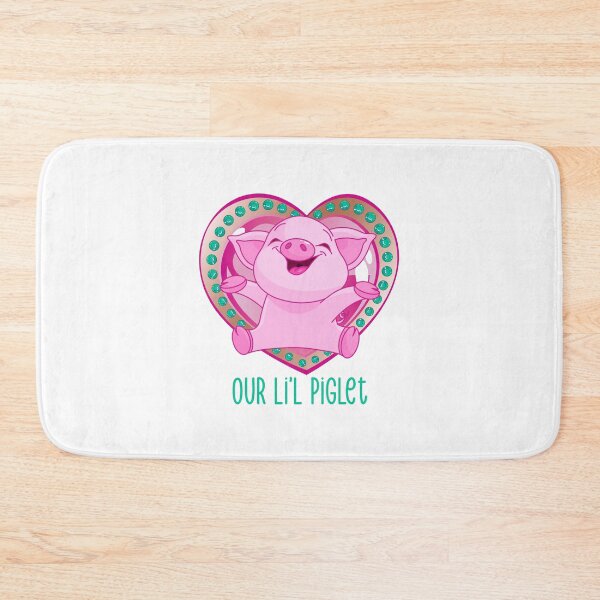 Item preview, Our Li’l Piglet (Pink/Aqua on White) designed and sold by PawsitiveMum.