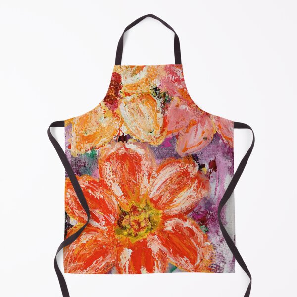 Artikelvorschau, BOHEMIAN BOUQUET, Blumen, Orangenblumen, Wildblumen, Botanisch, Expressiv, Pfirsich, Gelb, Lila entworfen und verkauft von KATHLEEN TENNANT ART.