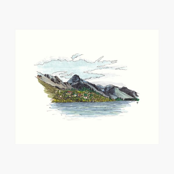 Kelvin Heights from Frankton Art Print