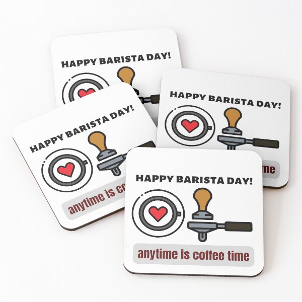 Item preview, Happy Barista Day designed and sold by theredsharp.