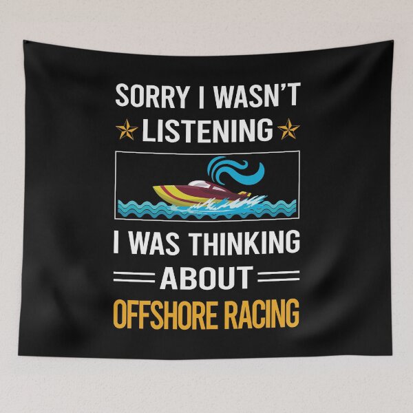 Item preview, Funny Listening Offshore Racing designed and sold by jiggleterrified.