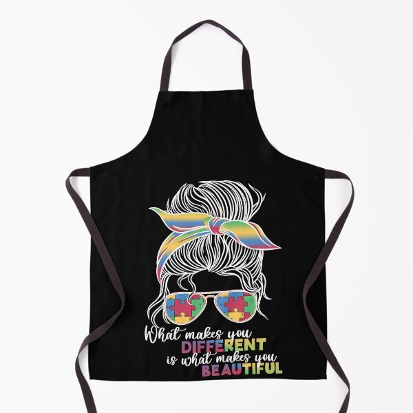 Item preview, What Makes You Different Messy Bun Mom Autism Awareness design designed and sold by Merchking1.