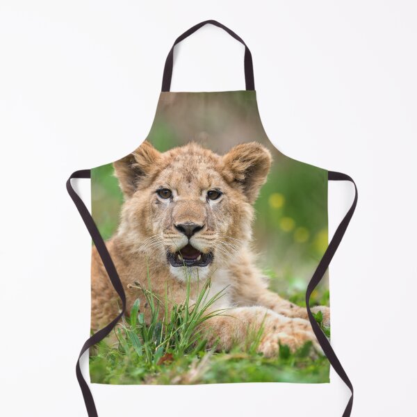 Item preview, Baby Cub Lion In Meadow  designed and sold by AnimalLover4eva.