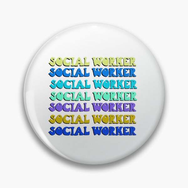 Item preview, Social Worker Blue Green designed and sold by AshTreeCrtvCo.