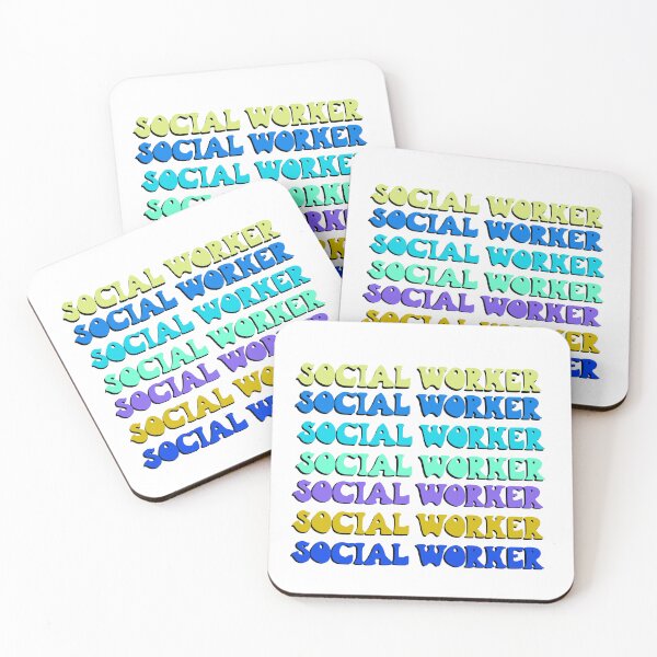 Item preview, Social Worker Blue Green designed and sold by AshTreeCrtvCo.