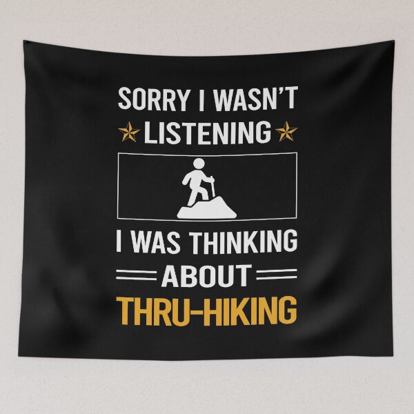 Item preview, Funny Listening Thru-Hiking Thru Hiking Hike Hiker designed and sold by RandalDavis.