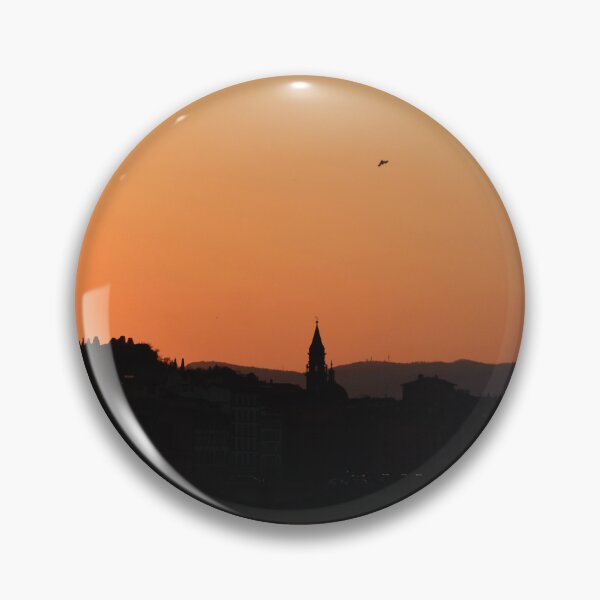 Item preview, A sunset over Florence and the River Arno, with a bird in the sky. designed and sold by EAnneH.