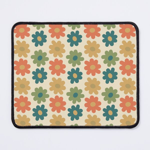 Item preview, Blomma, Groovy Vintage Flower Pattern in Retro Color Style designed and sold by BesanoStyle.