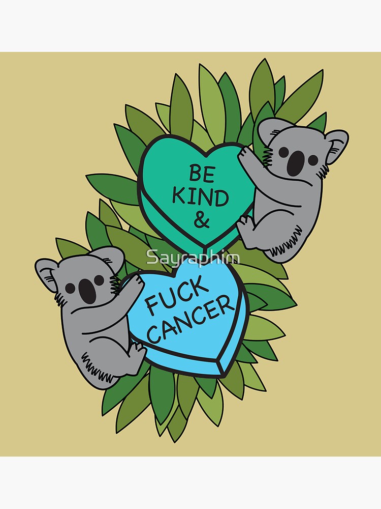 Thumbnail 3 of 3, Sticker, Be Kind and F*ck Cancer - Old School Activism designed and sold by Sayraphim.