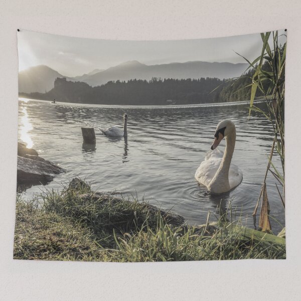 Item preview, Nature Landscape Lake River White Swan  designed and sold by Pavnud.