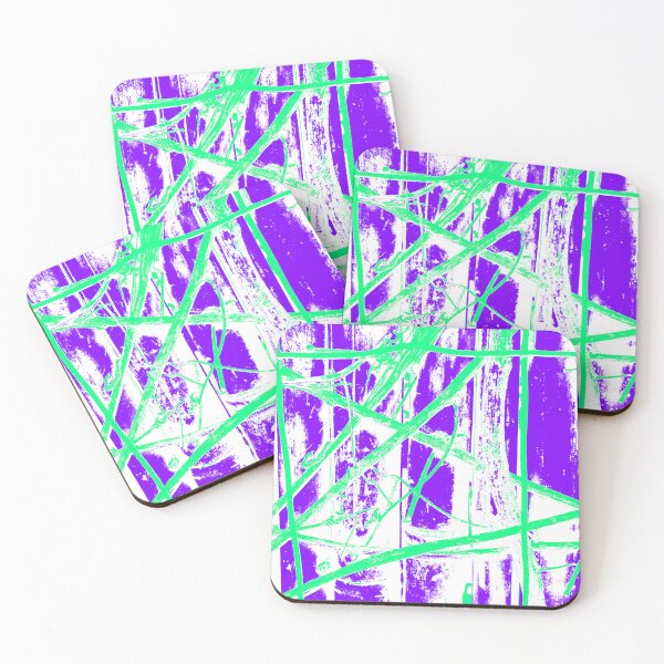 Item preview, Purple-Mint- White colors abstrackt by Iritof designed and sold by iritof.