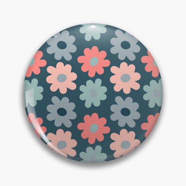 Item preview, Blomma, Groovy Retro Flower Pattern in Retro Color Style designed and sold by BesanoStyle.