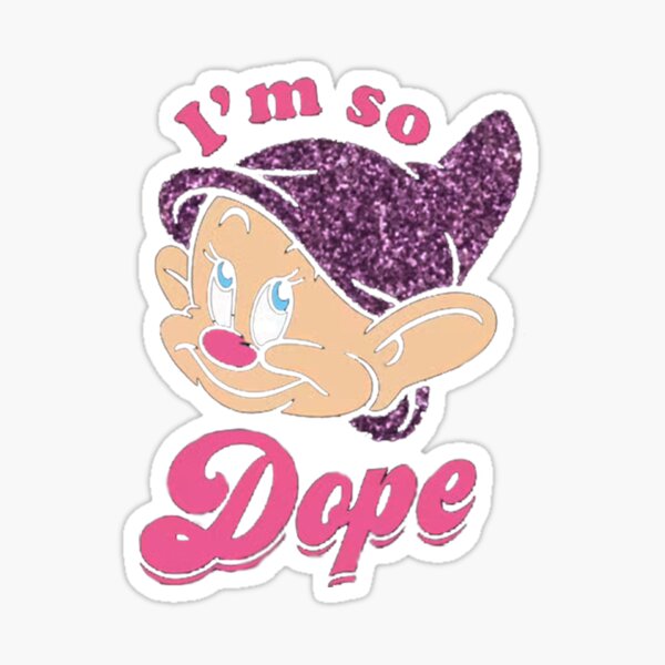 Dopey Glitter Sticker For Sale By Designanddream Redbubble 