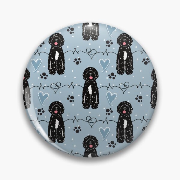 Item preview, Love Black White Portuguese Water Dog designed and sold by Lulupainting.