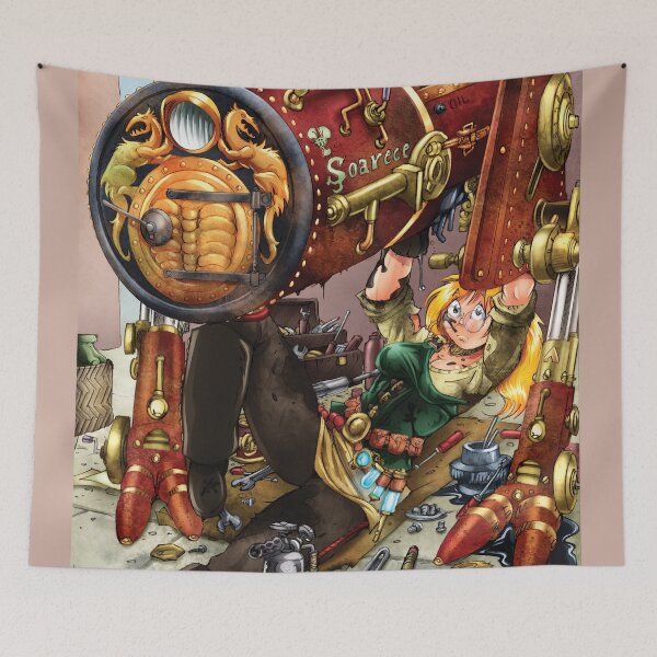 Item preview, Agatha Heterodyne hard at work designed and sold by GirlGeniusStore.