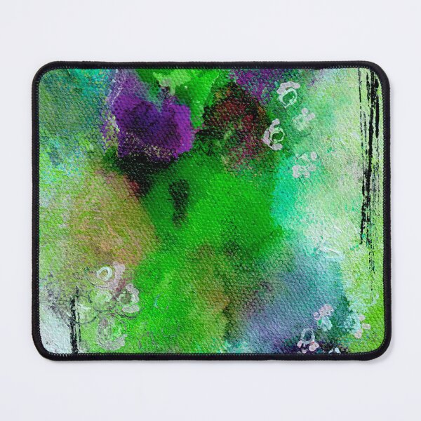 Item preview, GREEN AND PURPLE ABSTRACT, Floral, Expressionism, Vibrant, Green, Purple Flower, Wildflowers designed and sold by KATHLEEN TENNANT ART.