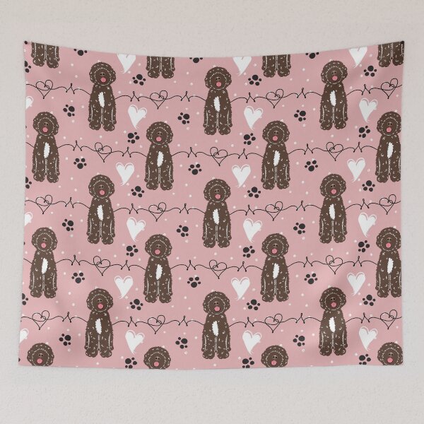 Item preview, Love Chocolate White Portuguese Water Dog  designed and sold by Lulupainting.