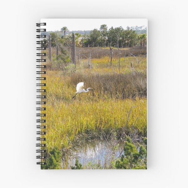Item preview, Egret Flying Over the Marsh designed and sold by bwheeler.