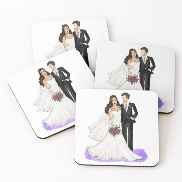 Item preview, Bride and Groom Fashion Illustration  designed and sold by SMillustrations.
