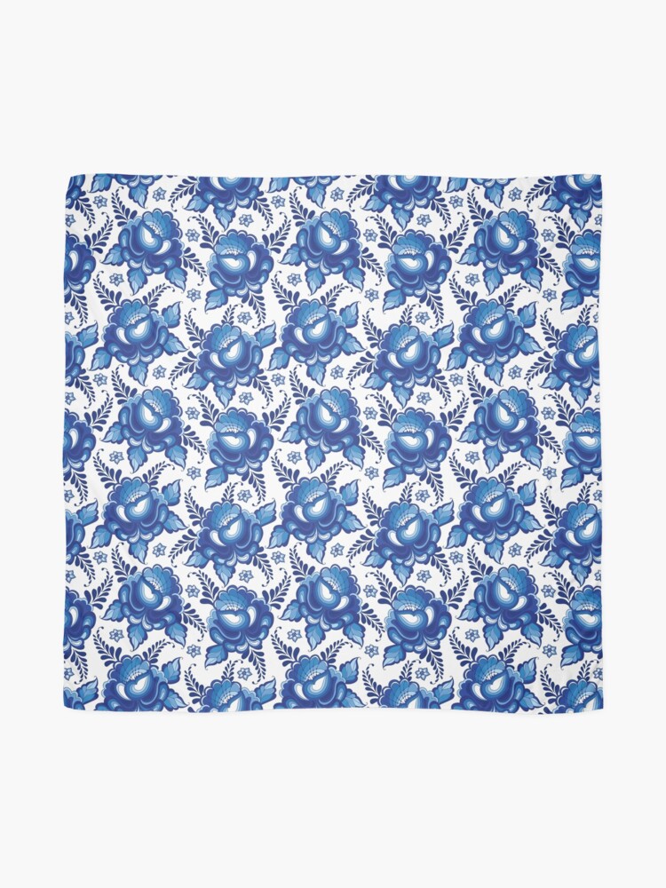 Alternate view of Russian style Gzhel. Scarf