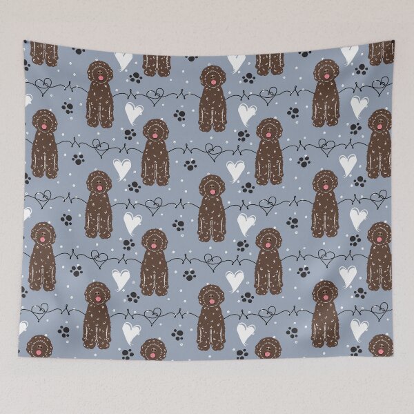 Item preview, Love Chocolate Portuguese Water Dog  designed and sold by Lulupainting.