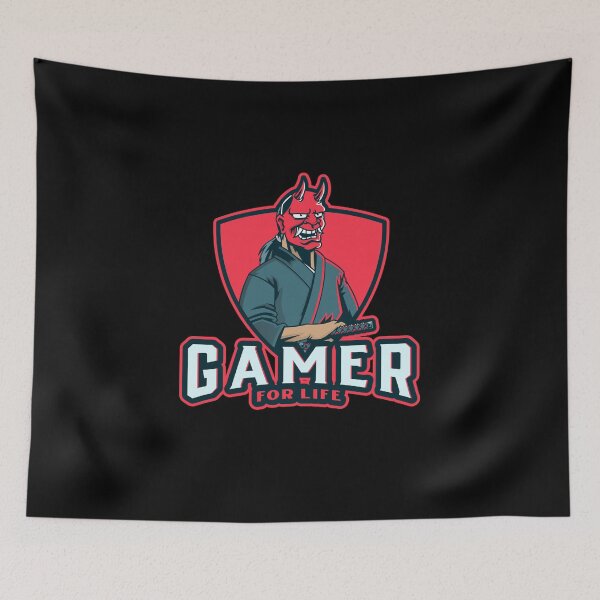 Item preview, Gamer for Life with Hannya Masked Warrior  designed and sold by PRIVARSHU.