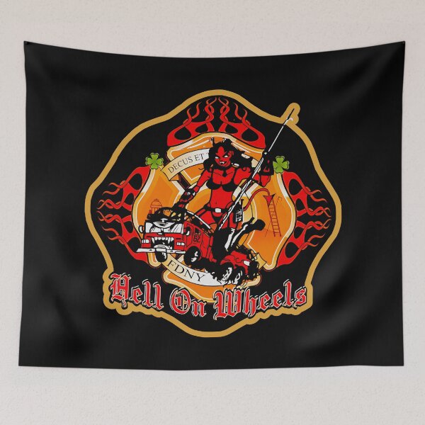 Item preview, Rescue Me - Ladder 62 Hell on Wheels Logo designed and sold by DH182Designs.