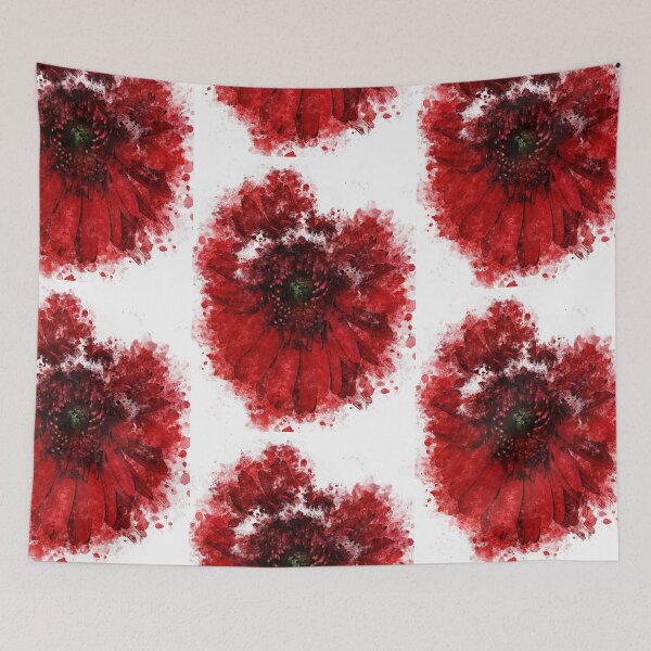 Item preview, Red Gerbera Abstract color designed and sold by artdragongift 15.