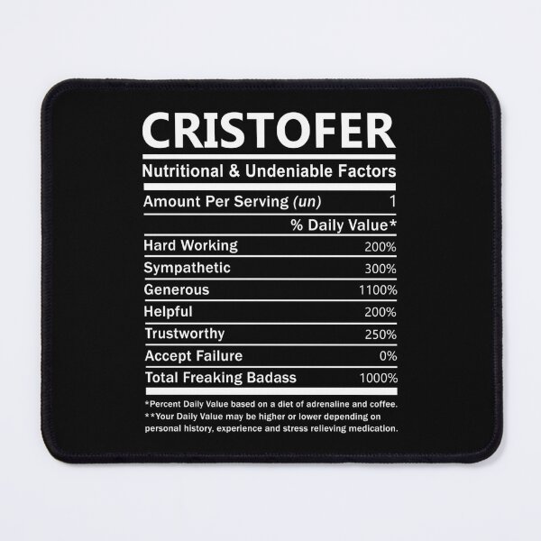 Item preview, Cristofer Name T Shirt - Cristofer Nutritional And Undeniable Factors Gift Item Tee designed and sold by hautalachante.