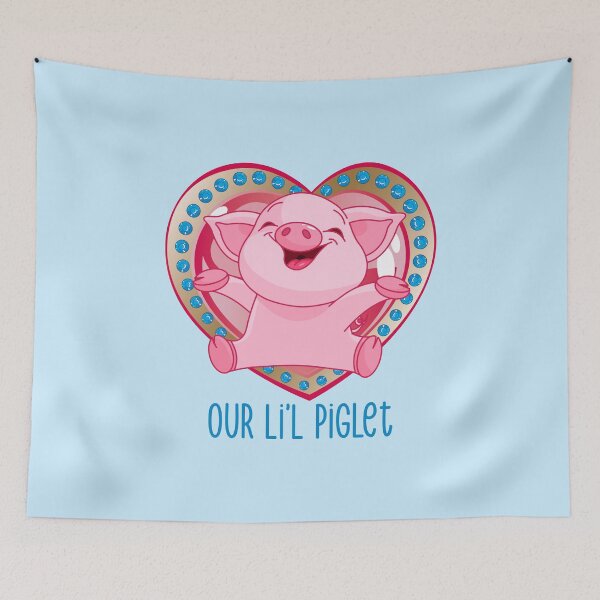 Item preview, Our Li’l Piglet (on Blue) designed and sold by PawsitiveMum.