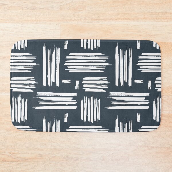 Item preview, White cross brush stroke line pattern designed and sold by Nesdigiart.