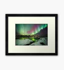 Ice and the Northern Lights Framed Print