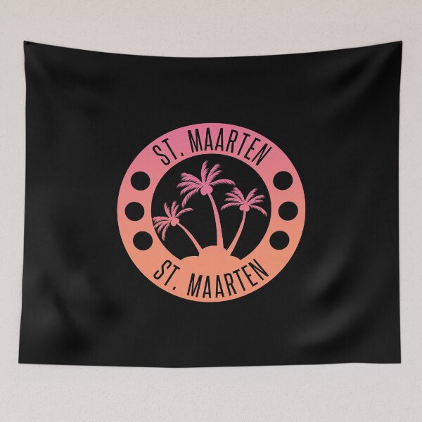 Item preview, St. Maarten Pink and Coral Gradient  | Sint Maarten | Saint Martin | Vacation, holiday trip, Travel gifts designed and sold by Violet Treasures.