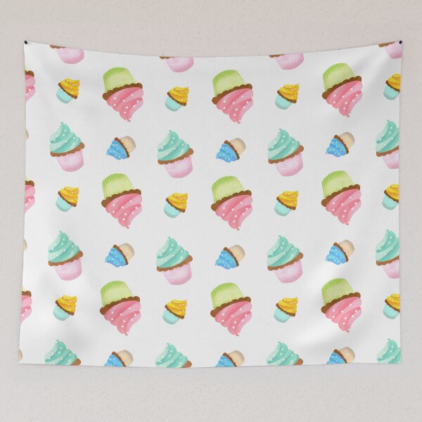 Item preview, Fancy Pink Mint Yellow Blue Cupcake  designed and sold by yuzudesign.