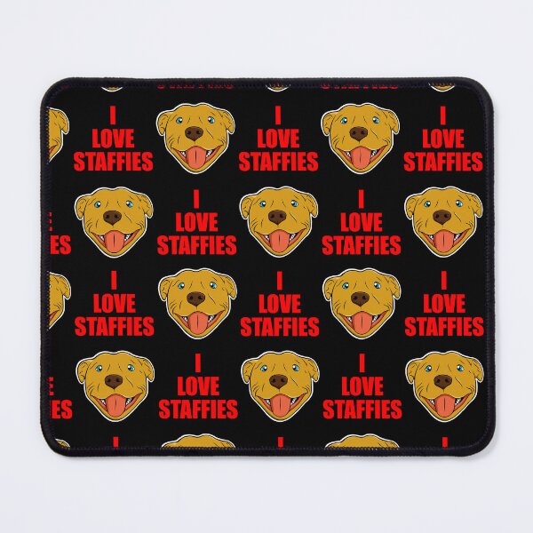 Item preview, I Love Staffies - Cute Staffy Pattern Design Of A Golden Staffy designed and sold by Cameronckjc.